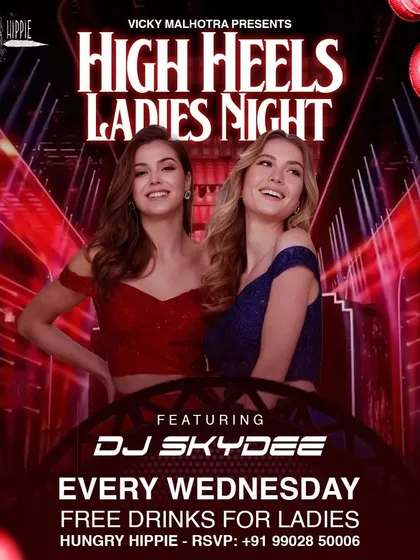 Another variation of my High Heels Wednesday flyer, a night that's become a staple in Koramangala.