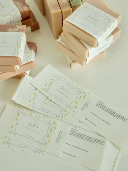 The process of creating the custom labels and packaging for the international order.