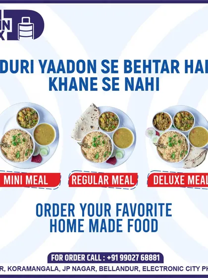 "Duri yaadon se behtar hai, khane se nahi." Don't miss the taste of home. Just choose your favourite meal size, Mini, Regular, or Deluxe, and let me send some comfort your way.