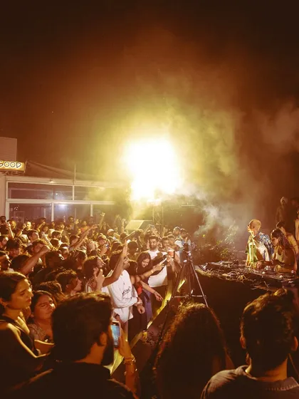 This is what it's all about. Looking out at a sea of happy faces and hands in the air at a packed show in Delhi. The energy you give me is everything.