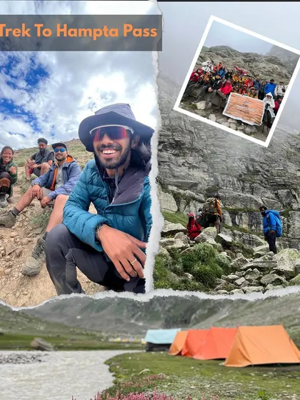 A collage showing the smiles and scenery of the Hampta Pass trek. It's a journey that truly changes you.