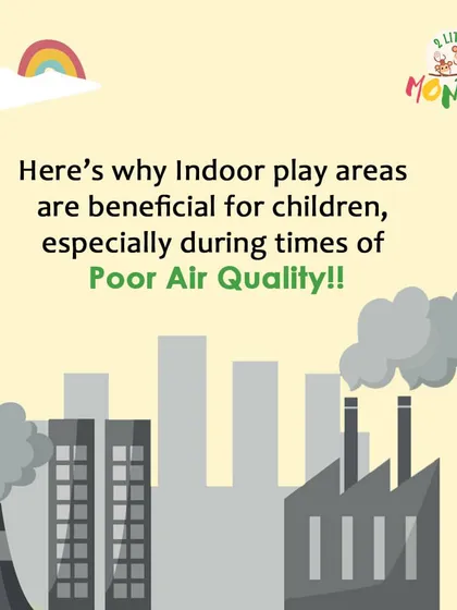 This graphic explains why indoor play areas are so beneficial, especially during times of poor air quality. We offer a healthy and secure alternative for your child's playtime.