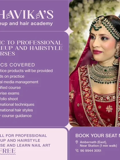 A flyer outlining the topics covered in the basic to professional course, including hands-on practice, social media management, and portfolio shoots.