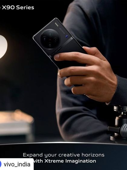 Another shot from the Vivo X90 Series campaign. The focus here is on the product, so the styling is minimal and clean. The dark, simple clothing ensures that the phone remains the hero of the image.