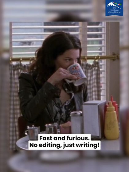 The mantra for our writing sprints is "Fast and furious." This means no editing while you write. The goal is pure, uninhibited creation to get your first draft completed.