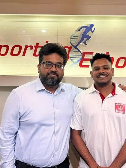 A picture with one of the strongest pillars of BWCS, Sporting Ethos. We partner with experts to provide holistic development for our athletes.