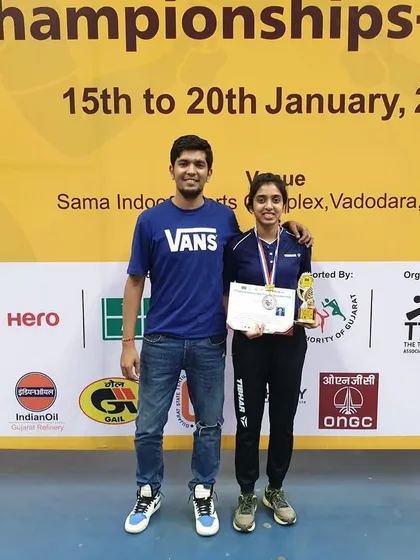 Another photo celebrating the medals from the Vadodara and Surat championships.