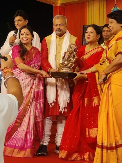 Being honored at a Diwali Milan event. We are always grateful for opportunities to share our art during festive occasions.