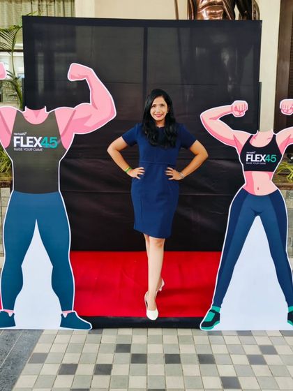 Having some fun at a fitness event. Health and wellness should always be an enjoyable journey.