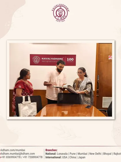 An enriching discussion with Dr. Shivanand Ji at our Mumbai center. These interactions allow us to share our research and explore how yogic principles can be applied to enhance public well-being and conscious living.