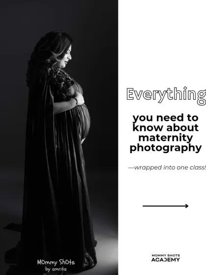 A classic, elegant black and white silhouette portrait that beautifully highlights the pregnancy form.