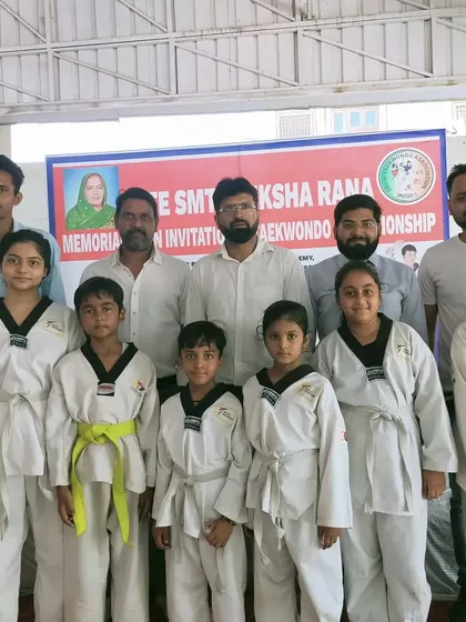 Our team at the Late Smt Shiksha Rana Memorial Taekwondo Championship. We participate in various invitational tournaments to gain exposure.