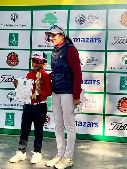 Samar Singh, who finished as the second runner-up in Category E boys at the NCR Cup, achieving his personal best score.