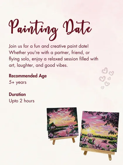 Announcing our "Painting Date" for Valentine's. A relaxed session filled with art, laughter, and good vibes for partners, friends, or even a solo treat.