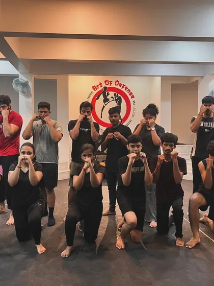 The Muay Thai crew after an incredible session with their coach. The energy is always high.
