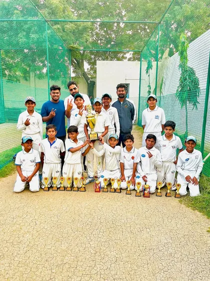 A happy team photo with all their trophies after another successful tournament.