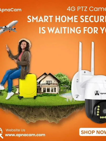 Smart home security is waiting for you. My 4G PTZ camera is perfect for travelers, allowing you to check in on your home from anywhere in the world.