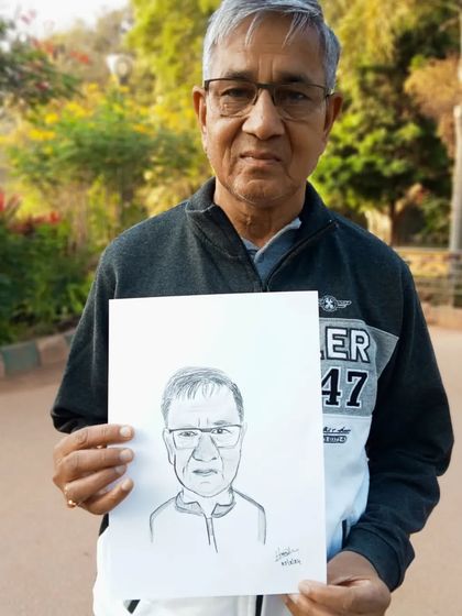 The best of get cartooned. This gentleman's expression is so full of character.