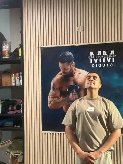 Looking up, focused on the next goal.