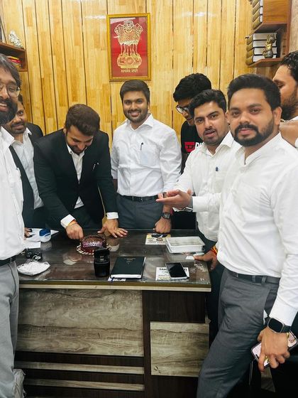 A birthday celebration in the office, a moment of joy with the team.