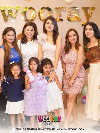 A lovely group photo of mothers and their children at a party. We provide the perfect setting for creating and capturing these beautiful memories.