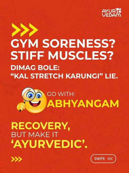 Gym soreness and stiff muscles? Abhyangam is the answer. It's recovery, but the Ayurvedic way. This is part of my Body Reset checklist for those who are active.