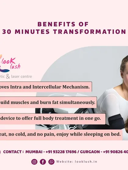 The 30-minute transformation is designed for your busy life. In one session, you can build muscle and burn fat simultaneously across the full body. The best part is that there is no heat, no cold, and no pain, so you can simply relax while the technology does the work.