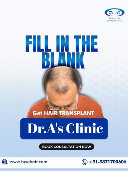 Fill in the blank. Get a hair transplant at my clinic and restore your confidence for good.