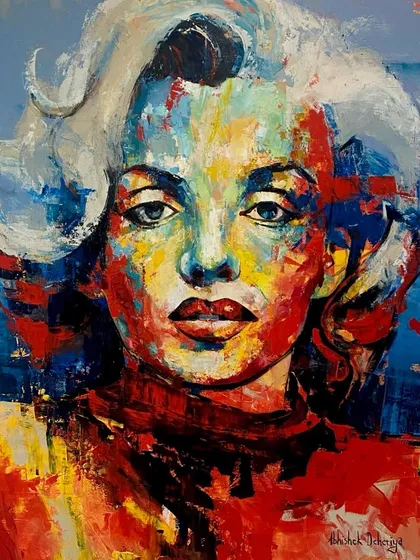 A tribute to the one and only Marilyn Monroe. I've painted her in many styles, but this vibrant, colorful version captures her sunshine spirit. This piece is about celebrating icons and the joy they bring, a theme I love to explore in my commissioned portraits.