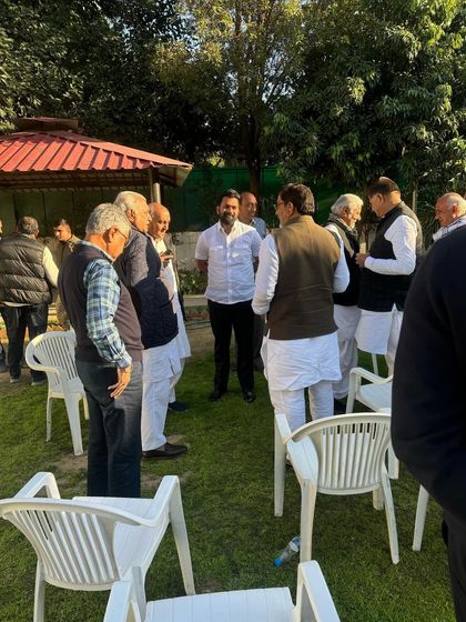In conversation with senior leaders during a meeting in Chandigarh with former Haryana CM, Chaudhary Bhupinder Singh Hooda. These discussions are crucial for aligning our strategy for the state.