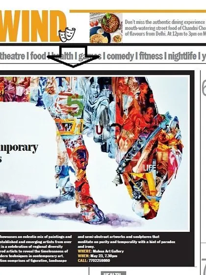 This feature in the Bangalore Mirror for our "Art Annual 2016" exhibition highlights the recognition my gallery receives. I ensure the artists I represent get valuable media exposure, helping to build their careers and connect their work with a broader audience.