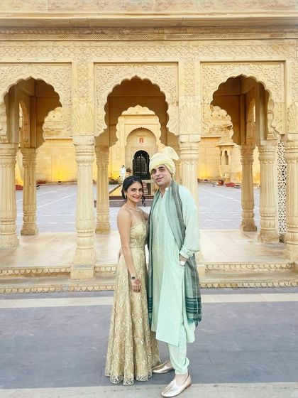 Posing at the stunning Suryagarh palace for a wedding. The beauty of Indian architecture and the grandeur of celebrations are a constant source of inspiration.