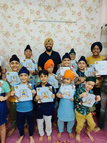 Students showing off their artwork on Children's Day. We encourage all forms of creativity at Tablagram.