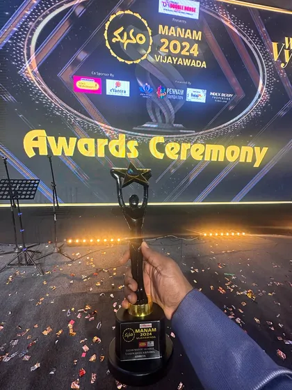 Celebrating another achievement at the MANAM 2024 Awards Ceremony in Vijayawada. Our team was recognized with an award for being the most enthusiastic team of architects.
