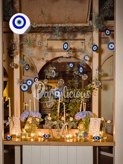 Which theme do you want today? This evil-eye themed setup shows our versatility in creating unique and trendy decor for any occasion.