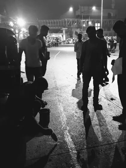 A photograph from the night we began the on-ground line-out for the Bandra Station project. This moment, seven years after our initial proposal, represents our firm's long-term commitment and persistence in bringing complex, impactful public projects to fruition.