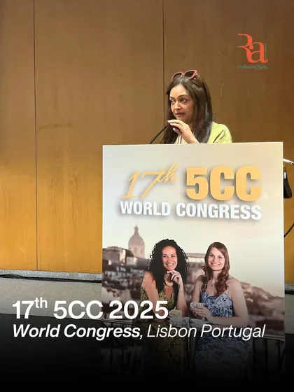 On stage at the 17th 5CC World Congress in Lisbon, Portugal. Clinical and aesthetic dermatology always go hand in hand; one is never complete without the other.