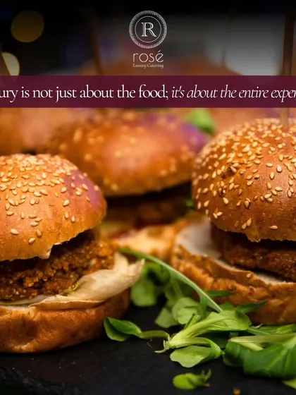 A close-up of our gourmet mini burgers, a testament to our belief that luxury is about the entire experience. Even familiar favorites are prepared and presented with the highest level of care.