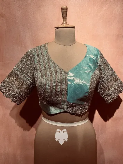 Blouse House by Mahitha Prasad - Custom Blouse Design & Embroidery Reception & Sangeet Glamour photo 14