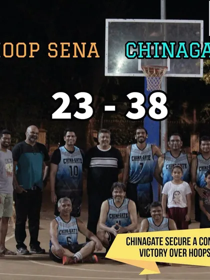 A score update from Hooplah '24, showing Chinagate's convincing victory over Hoopsena.
