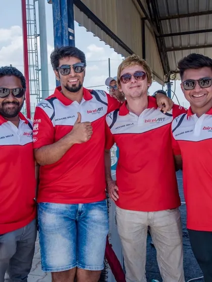The leadership and coaching staff of Birel ART India, a team dedicated to excellence in motorsport.