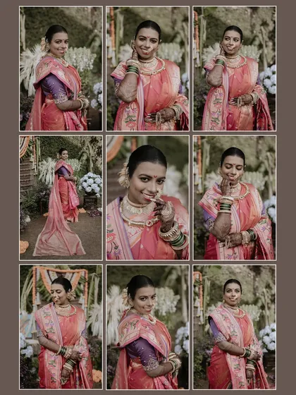 A collage showcasing a series of expressions and poses from a single bridal shoot. This format is great for telling a small story and showing the variety of shots we can capture.
