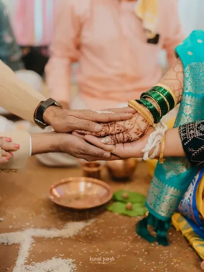The Kanyadaan ritual. Every detail, down to the hands, is part of the complete bridal picture.