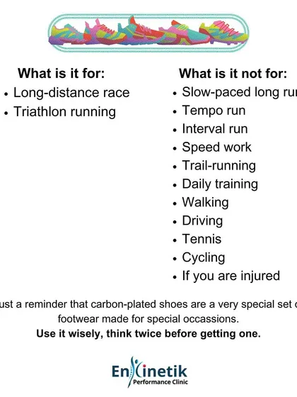 Carbon-plated shoes are a special tool, not an everyday trainer. This guide explains what they are for, like long-distance races, and what they are not for, such as slow-paced runs, daily training, or if you are currently injured.