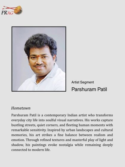 Meet Parshuram Patil, a contemporary artist who transforms everyday city life and cultural memories into soulful, realistic visual narratives.