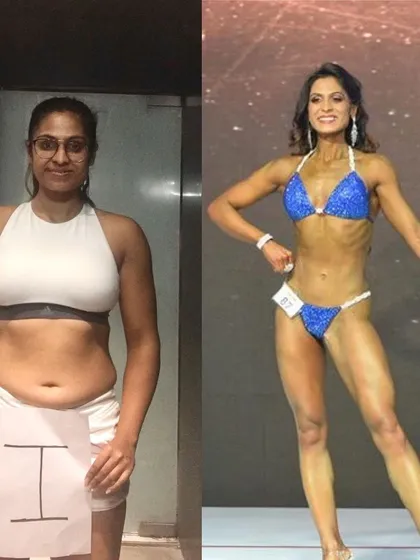 This before-and-after shot was taken during a Fittr transformation challenge, which kickstarted my journey to the ICN stage.
