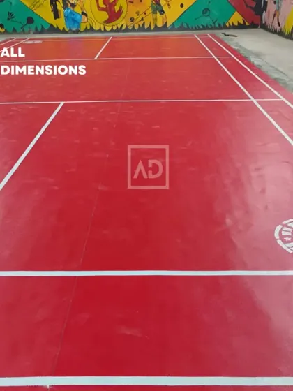 This is a professional-grade badminton court I installed using my specialized sports flooring. The surface provides excellent grip and shock absorption to reduce player fatigue and prevent injuries. It's a durable, high-performance solution for clubs, schools, and residential sports areas.