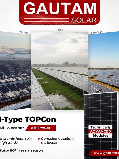 Our N-Type TOPCon modules are designed for all-weather, all-power performance. Built with corrosion-resistant materials, they withstand heat, rain, and high winds, ensuring a reliable ROI in every season for your solar investment.