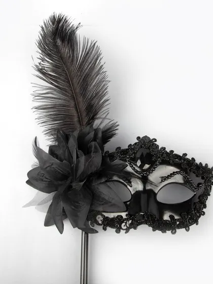 A clean, front-facing shot of the masquerade mask.