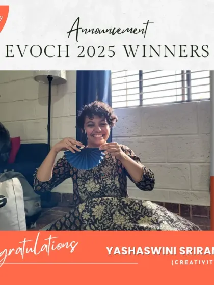 Honoring our EVOCH Award winner for Creativity from Bangalore, whose ability to bring stories to life is inspiring.